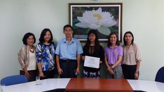 โครงการแลกปลี่ยนนักศึกษาระยะสั้นเพื่อเตรียมความพร้อมเข้าสู่ประชาคมอาเซียน ประจำปี 2558 คณะเกษตรศาสตร์ได้รับนักศึกษาจำนวน 1 คนเข้าร่วมกิจกรรมคือ Ms. Nadine B. Coronado จาก University of the Philippines Los Banos สาธารณรัฐฟิลิปปินส์ มาเข้าร่วมโครงการในระหว่างวันที่ 7 มิถุนายน – 6 กรกฎาคม 2558 โดยมี ผศ.ดร.บุญส่ง เอกพงษ์, ผศ.ดร.ยุวดี ชูประภาวรรณ, และ ดร.บุบผา ใจเที่ยง ร่วมเป็นอาจารย์ที่ปรึกษาในการแลกเปลี่ยนในครั้งนี้